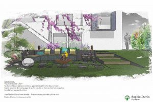 Grand Jardin Avec Terrasse Lounge Esquisse Projet Jardin Design Sophie Durin Paysagiste 91 92 75 78